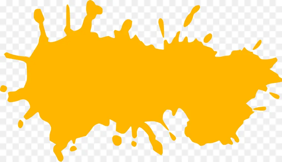 Éclaboussure De Peinture Jaune，Peinture PNG