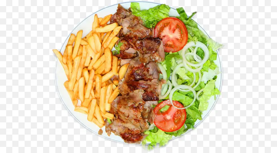 Assiette De Nourriture，Frites PNG