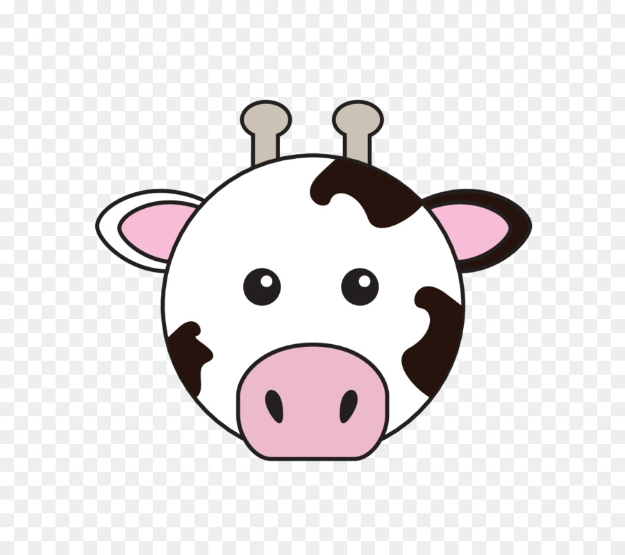 Visage De Vache De Dessin Animé，Animal PNG