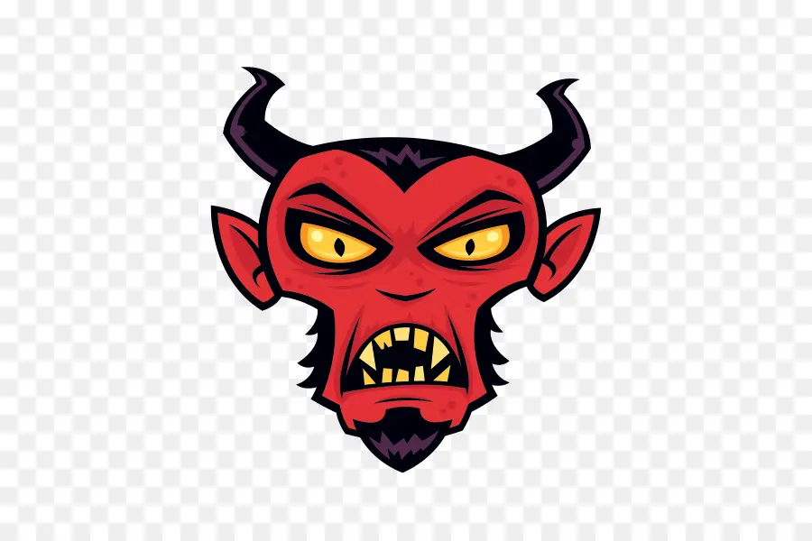 Visage Du Diable Rouge，Cornes PNG