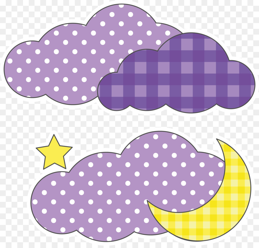 Nuages ​​et Lune，Étoile PNG