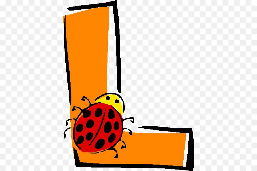 Lettre L Avec Coccinelle，Coccinelle PNG