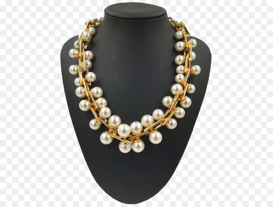 Collier En Or Et Perles，Mode PNG