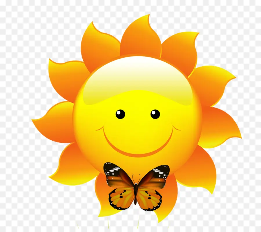 Soleil Souriant，Heureux PNG