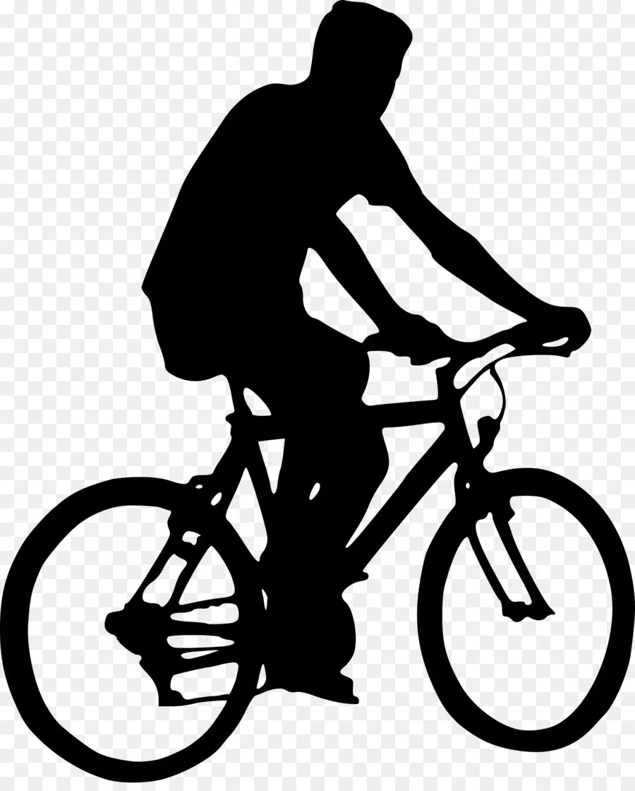 Silhouette Cycliste，Vélo PNG