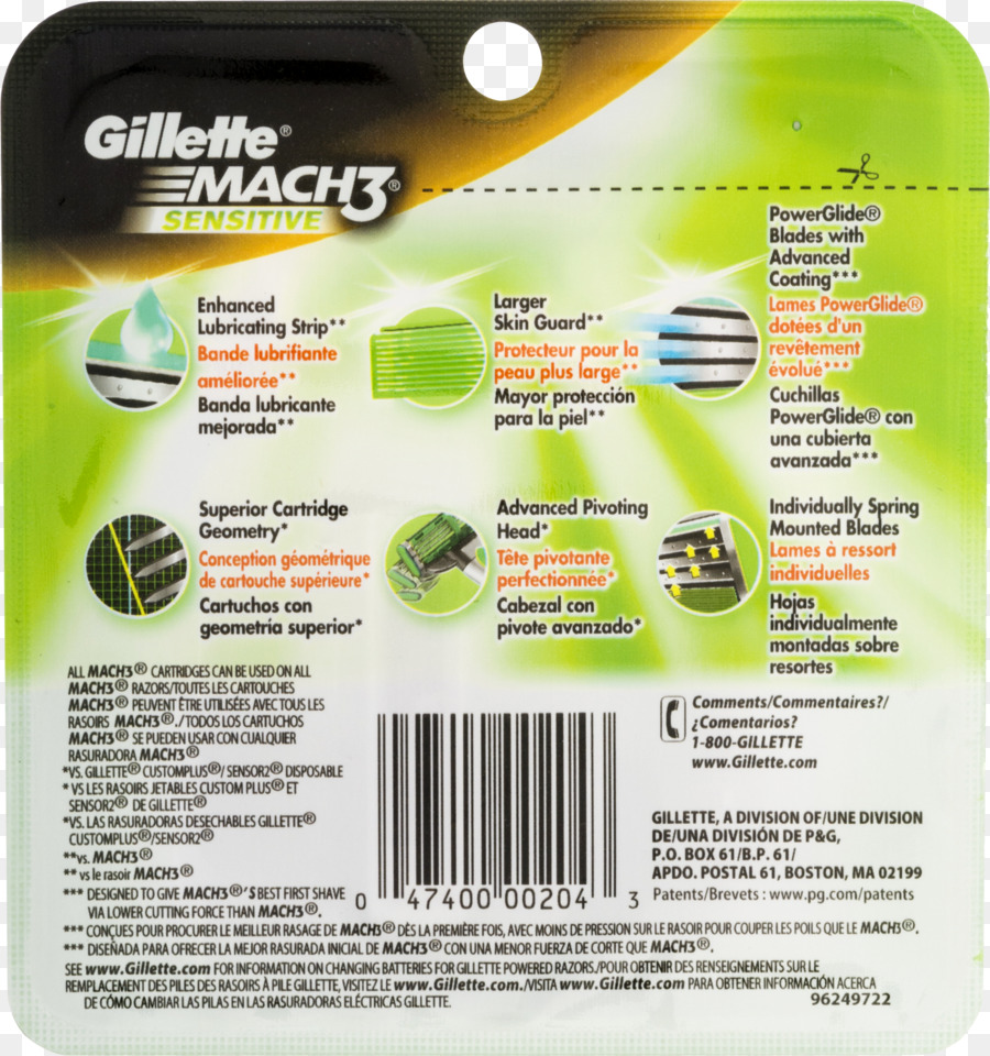 Gillette Mach3，Rasoir PNG