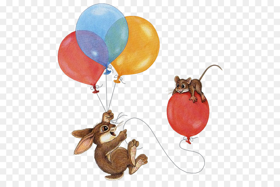 Lapin Avec Des Ballons，Lapin PNG