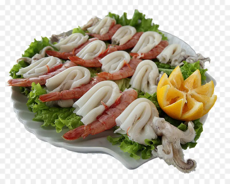 Plateau De Fruits De Mer，Crevette PNG