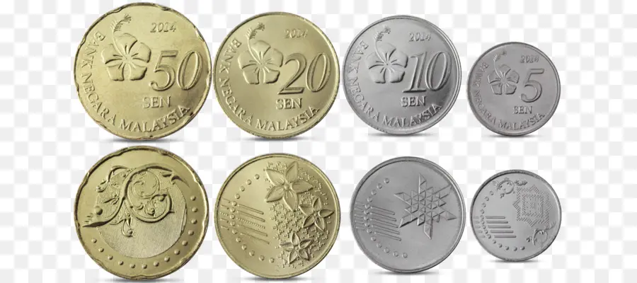 Pièces De Monnaie Malaisiennes，Argent PNG