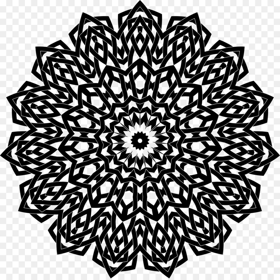 Mandala Noir Et Blanc，Modèle PNG