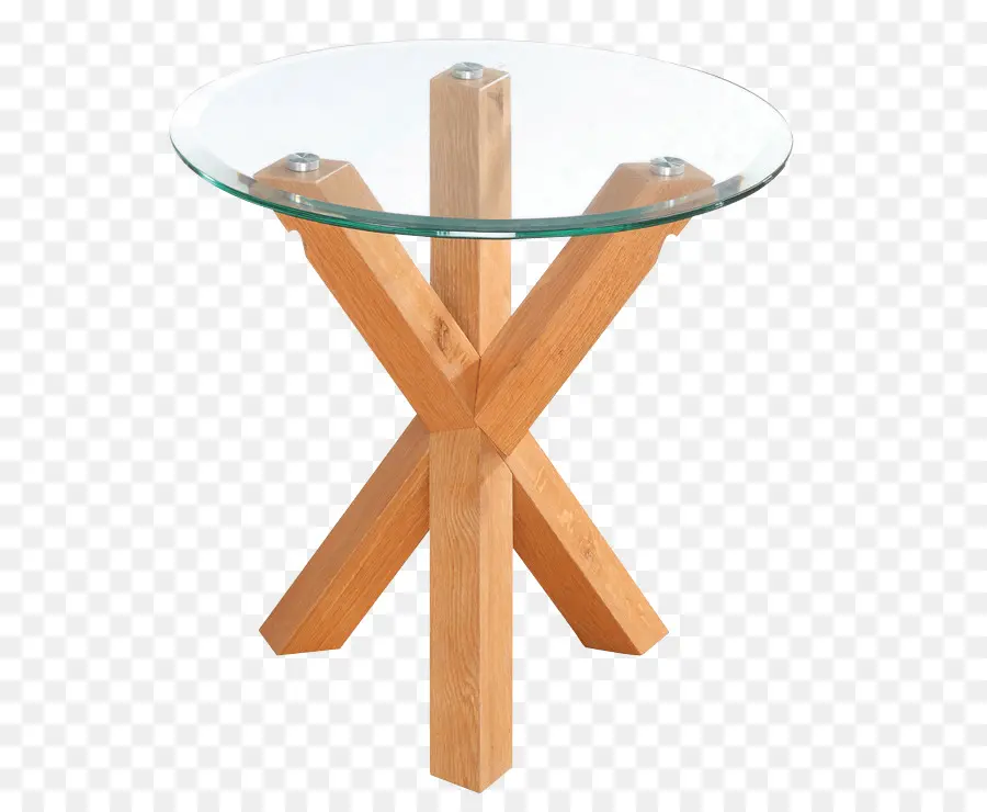 Table En Verre，En Bois PNG