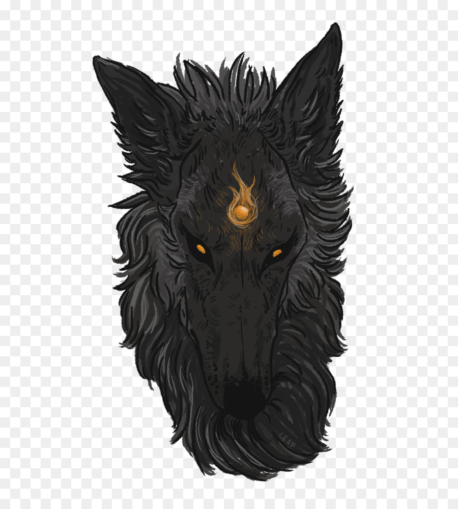 Tête De Loup，Noir PNG