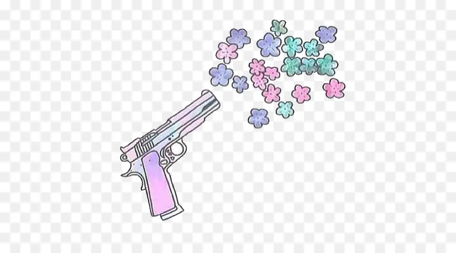 Pistolet à Pastel，Fleurs PNG