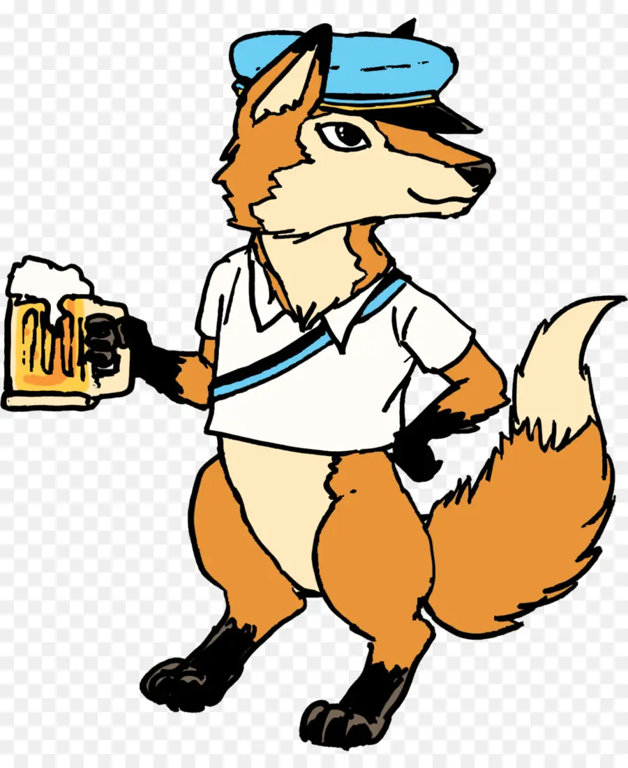 Renard Avec De La Bière，Renard PNG