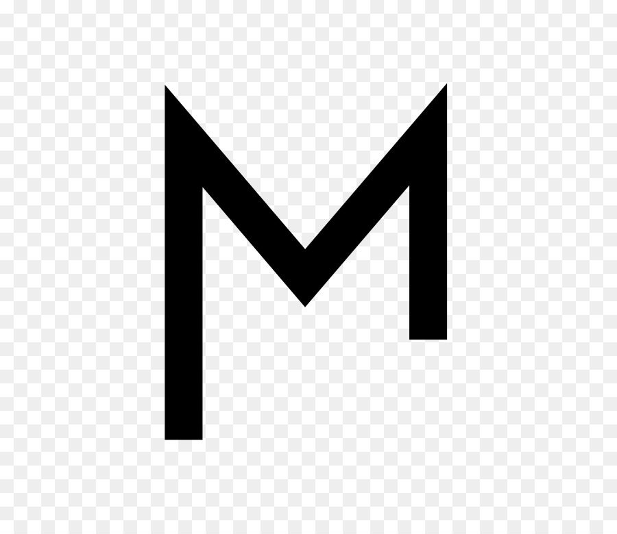 Symbole M Noir，Lettre PNG