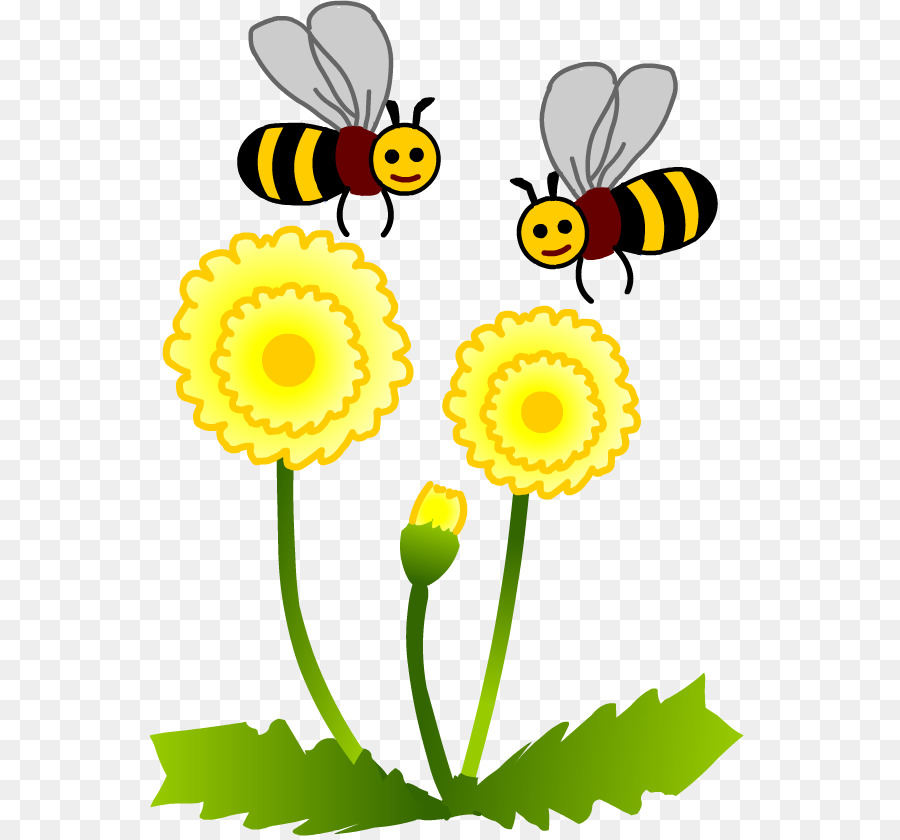 Abeilles Et Fleurs，Insectes PNG