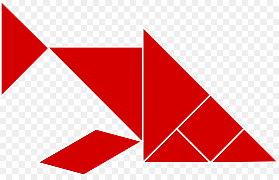 Oiseau Tangram Rouge，Puzzle PNG