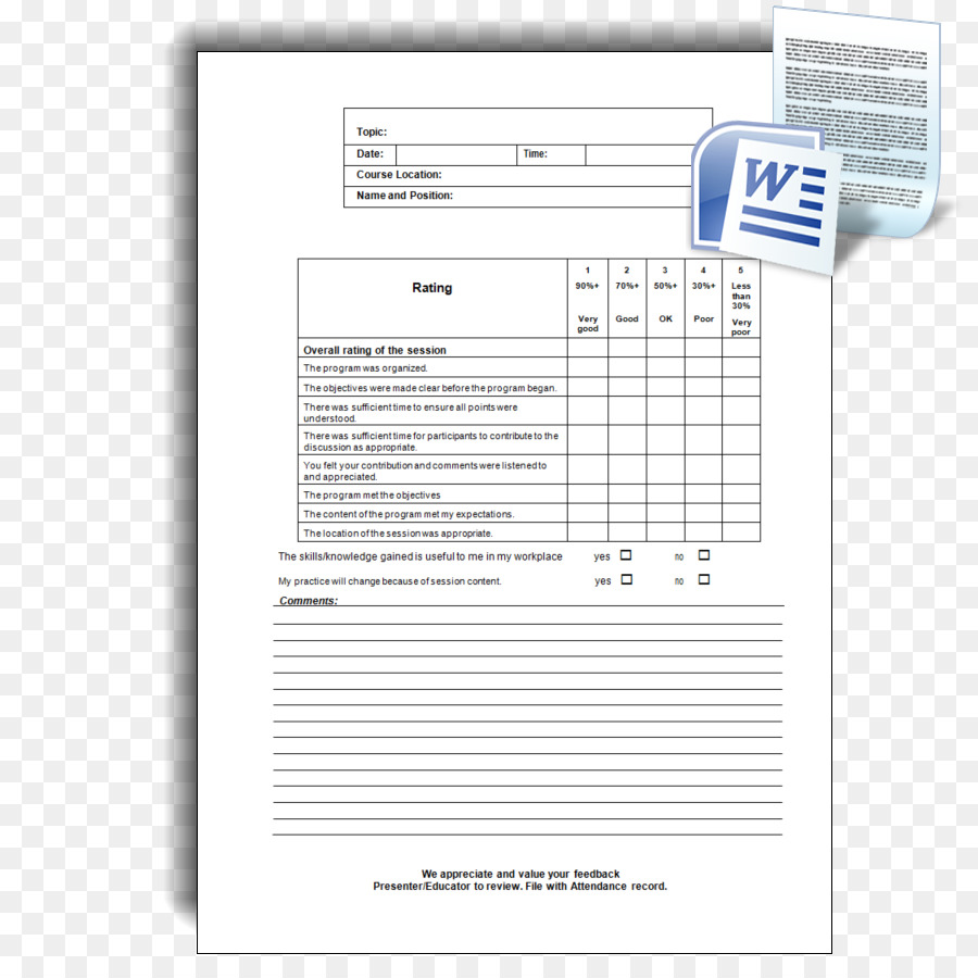 Document，Microsoft Word PNG