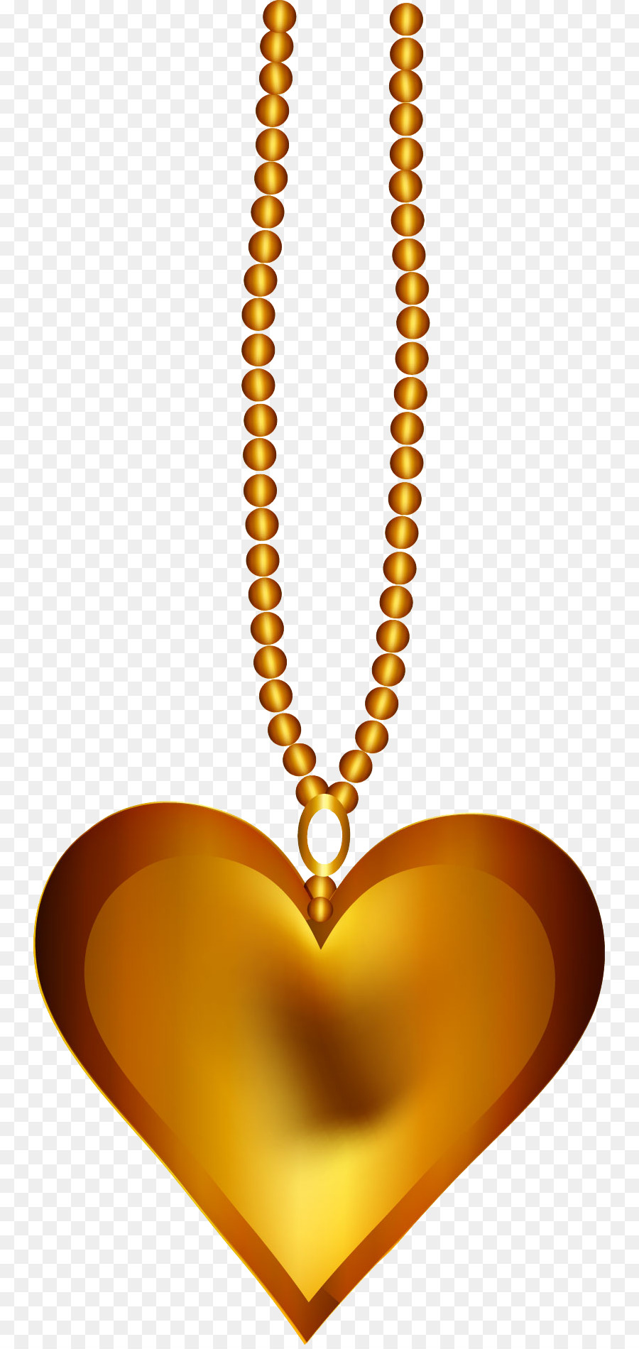 Pendentif Coeur Doré，Cœur PNG