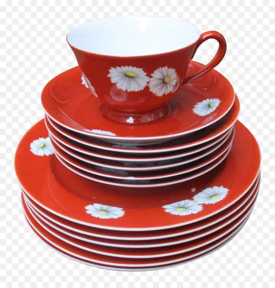 Vaisselle Rouge，Assiettes PNG