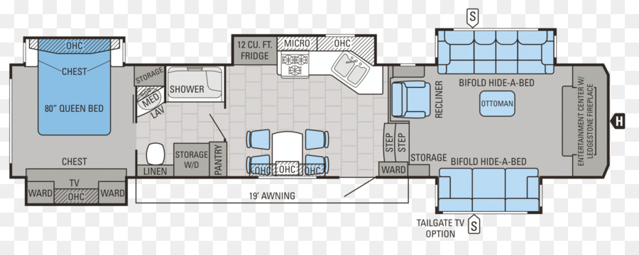 Crain Rv，Plan D étage PNG