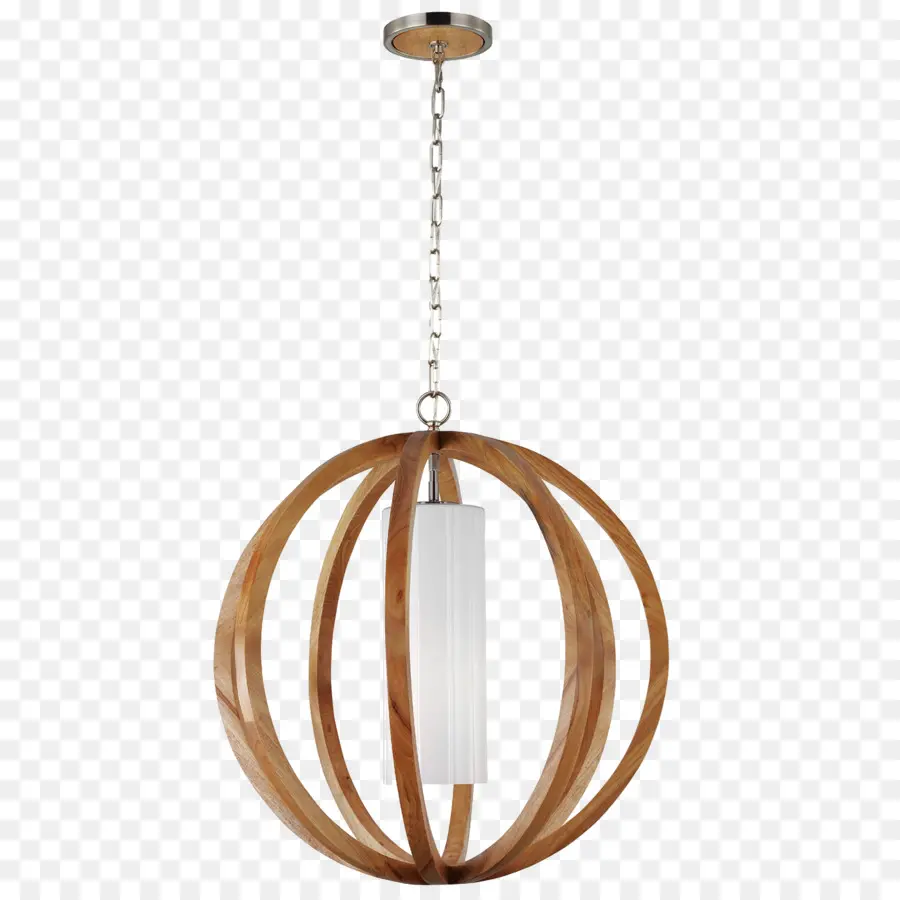 Lampe Suspendue，En Bois PNG