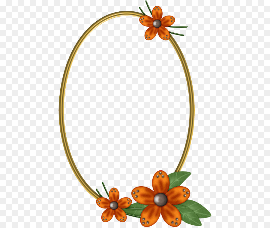 Cadre De Fleurs，Ovale PNG