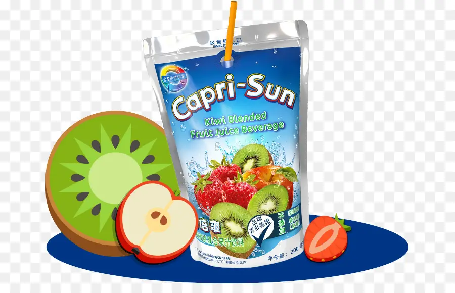 Kiwi Mélangé Capri Sun，Capri Soleil PNG