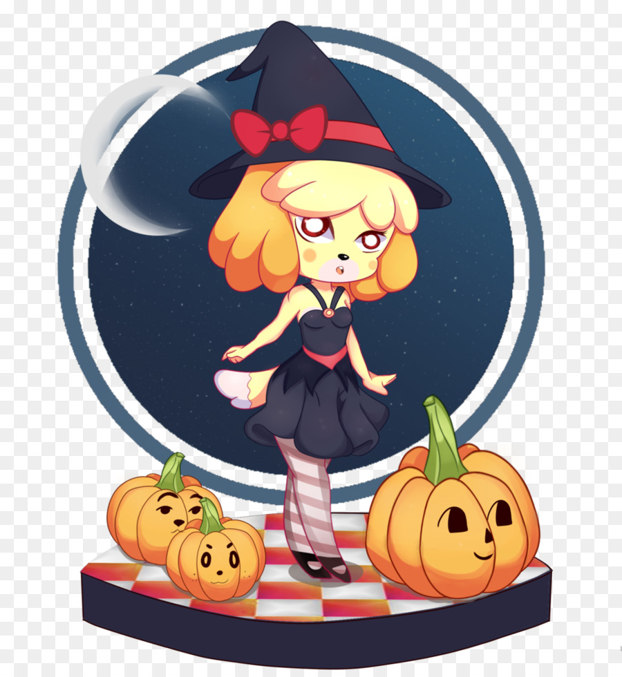 Sorcière à La Citrouille，Halloween PNG