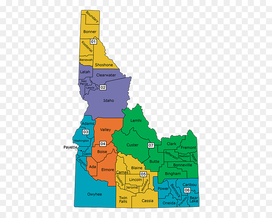 Idaho，Carte PNG