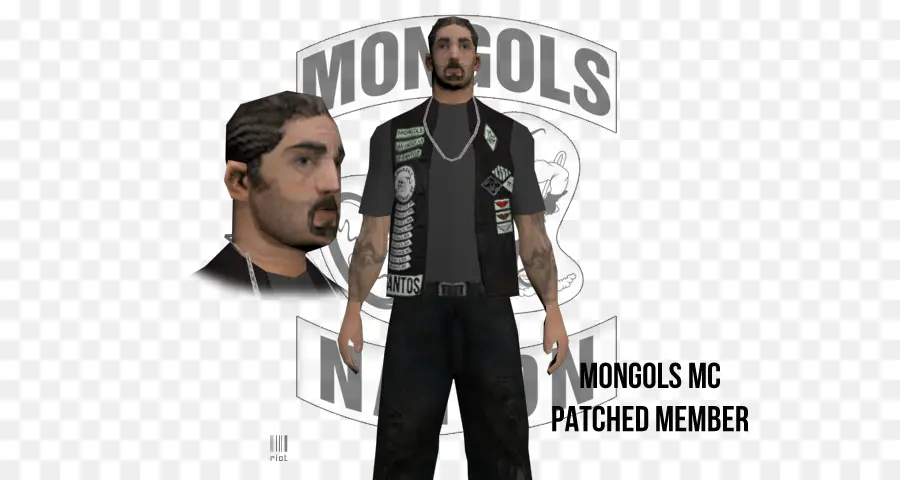 Membre Patché De Mongols Mc，Moto PNG