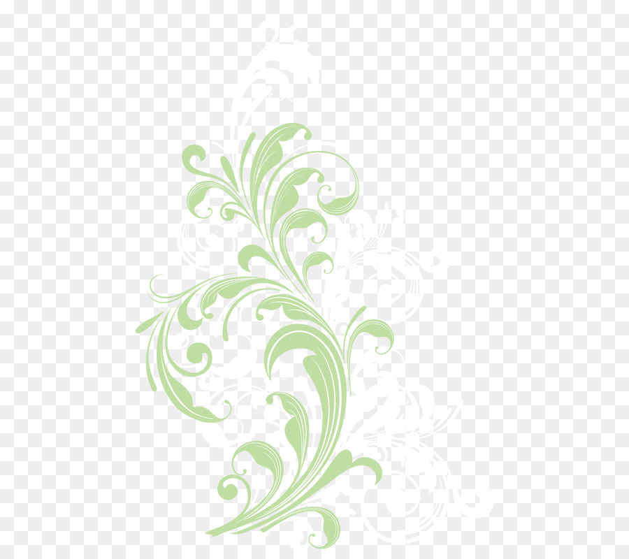 Motif Floral Vert，Floral PNG