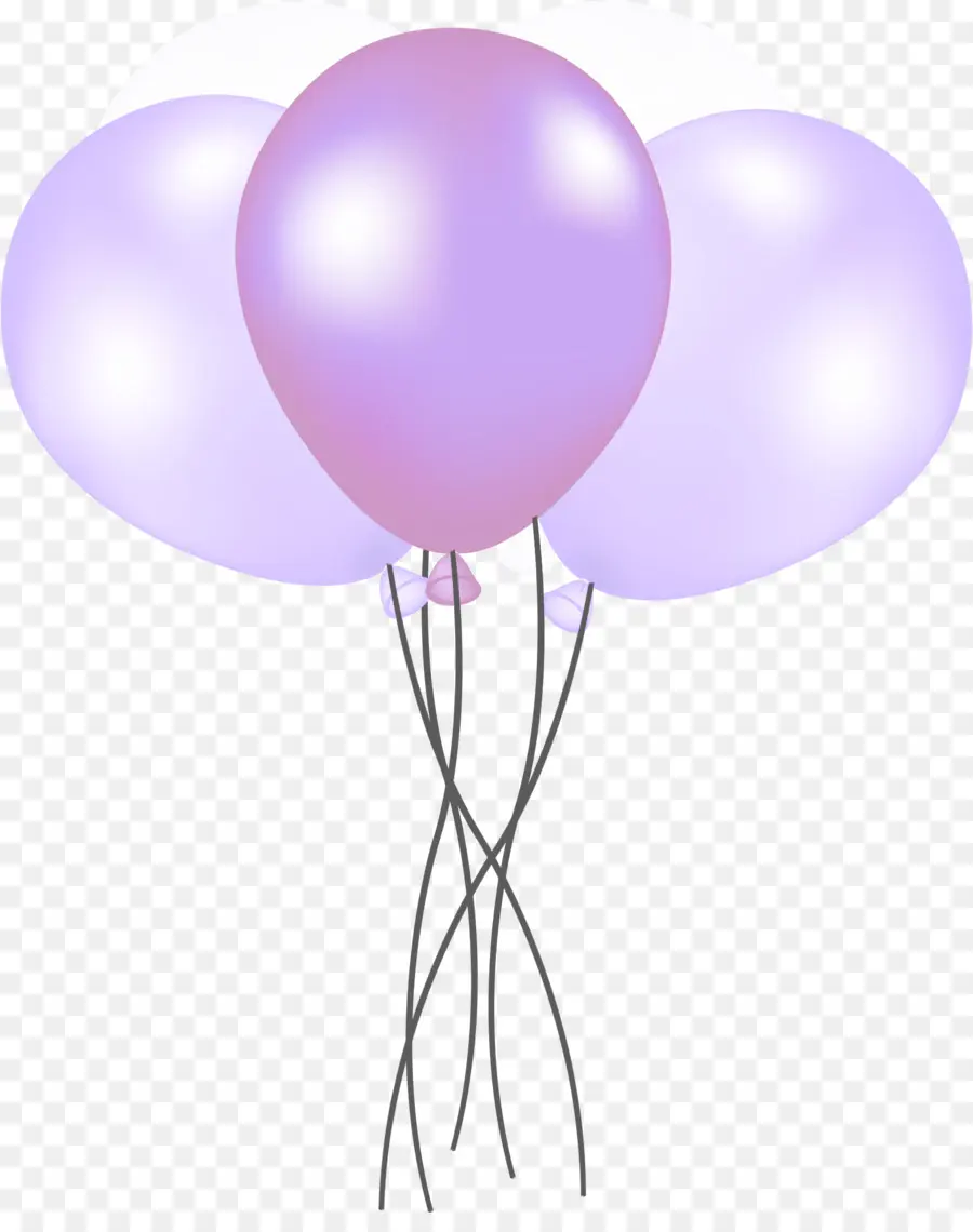 Ballons Coeur，Violet PNG