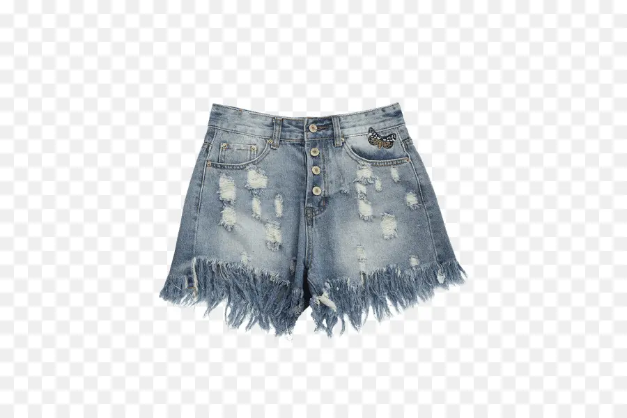 Short En Jean Déchiré，Jean PNG