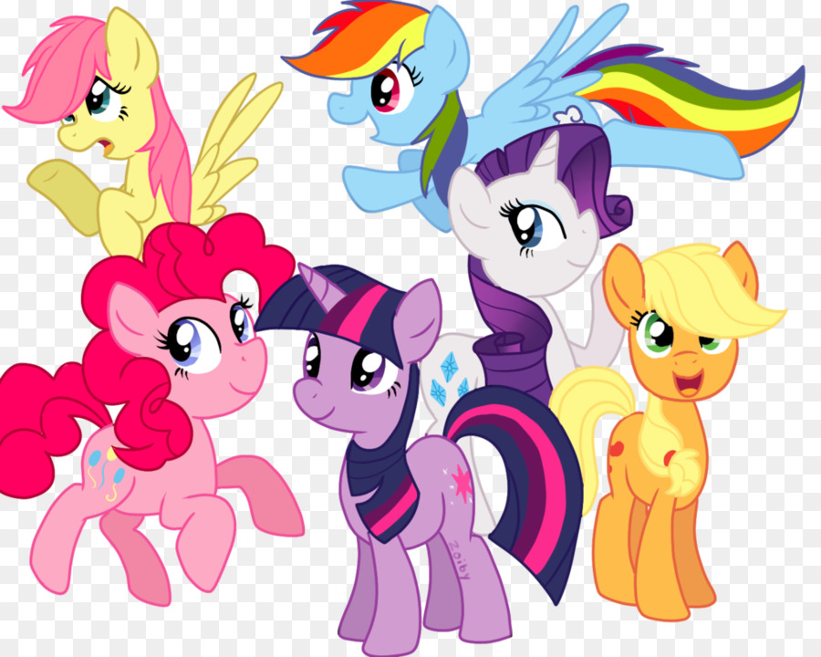 Poneys Colorés，Dessin Animé PNG