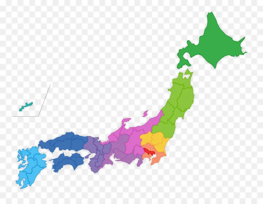 Carte Du Japon，Régions PNG