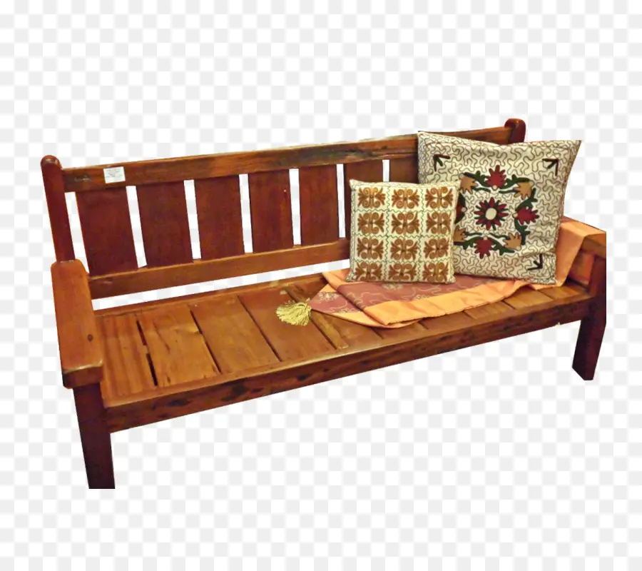 Banc En Bois，Coussins PNG