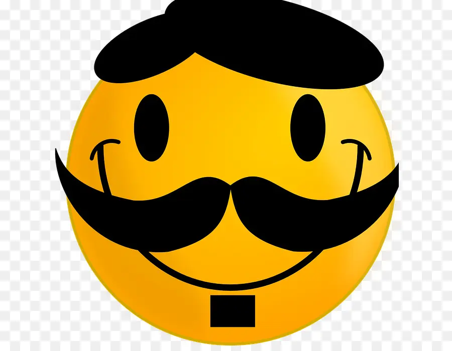 Visage Souriant Avec Moustache，Sourire PNG