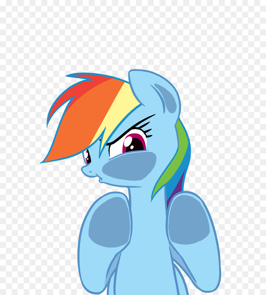 Poney Bleu，Crinière Violette PNG