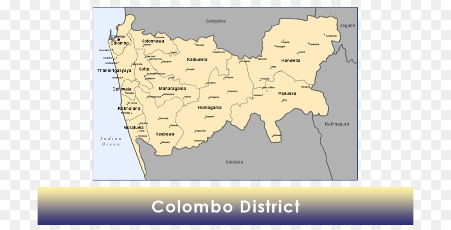 Carte Du District De Colombo，Sri Lanka PNG