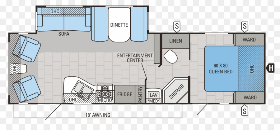 Plan D'étage Du Camping Car，Mise En Page PNG