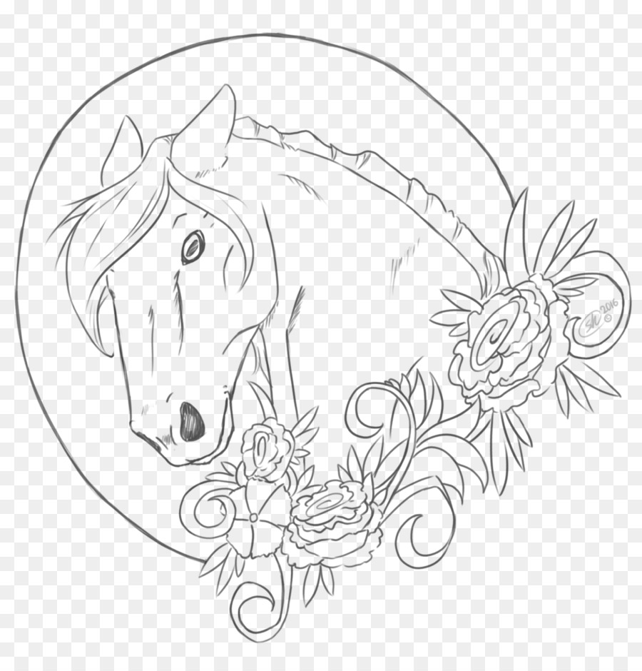 Cheval，L Art En Ligne PNG