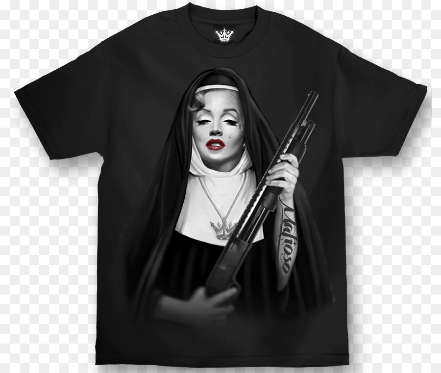 Nonne Avec Un T Shirt Fusil De Chasse，Religieuse PNG