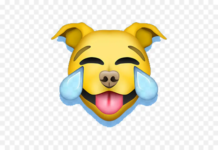 Emoji Chien Qui Rit，Chien PNG