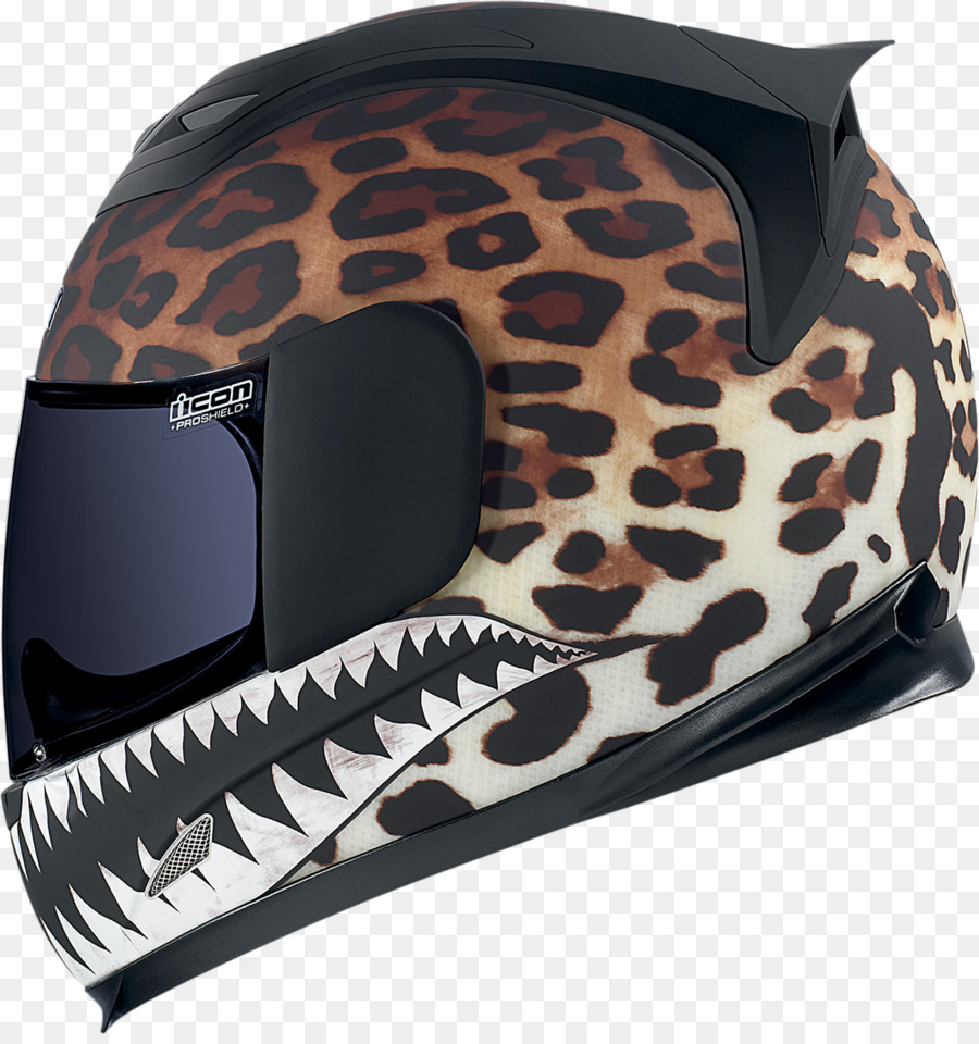 Casque à Imprimé Léopard，Moto PNG