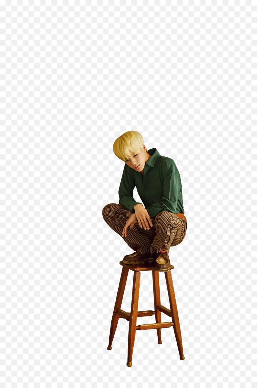 Personne Sur Un Tabouret，Blond PNG