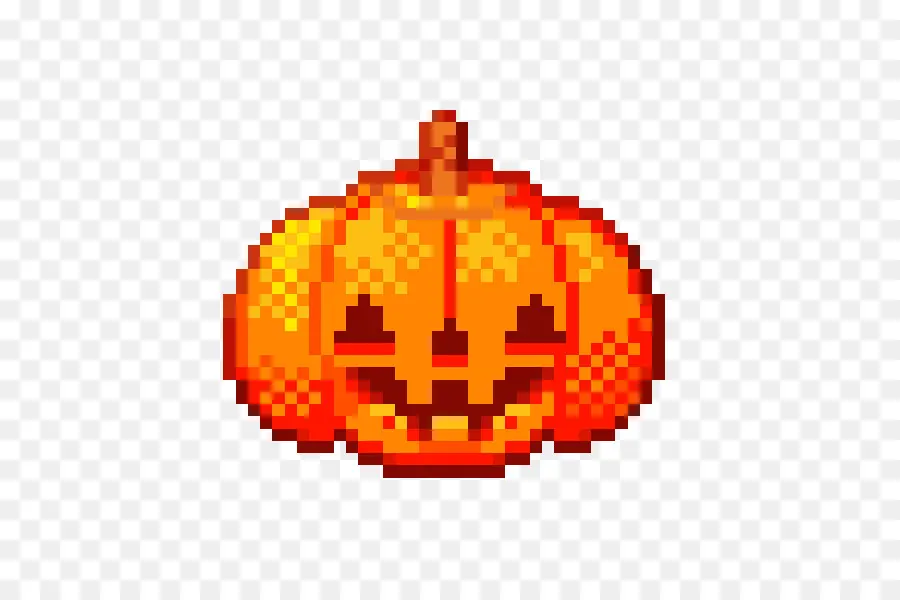 Citrouille Pixelisée，Halloween PNG