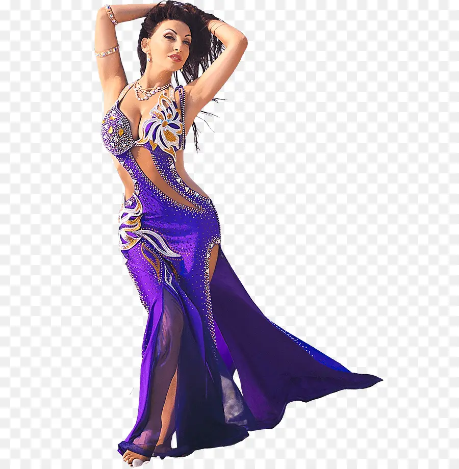 Robe Violette，Femme PNG