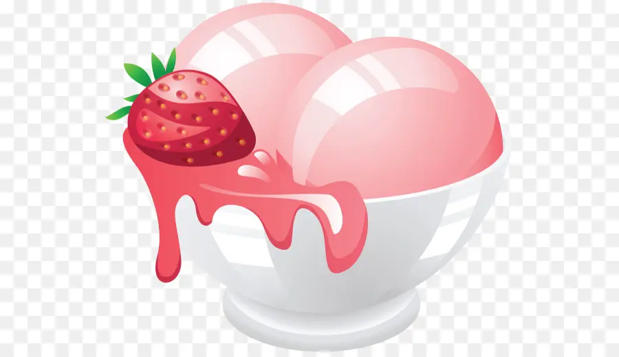 Glace à La Fraise，Dessert PNG