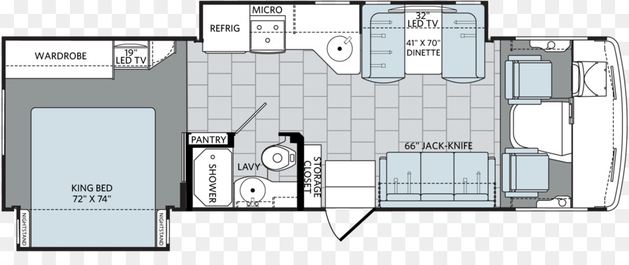 Plan D'étage Du Camping Car，Mise En Page PNG